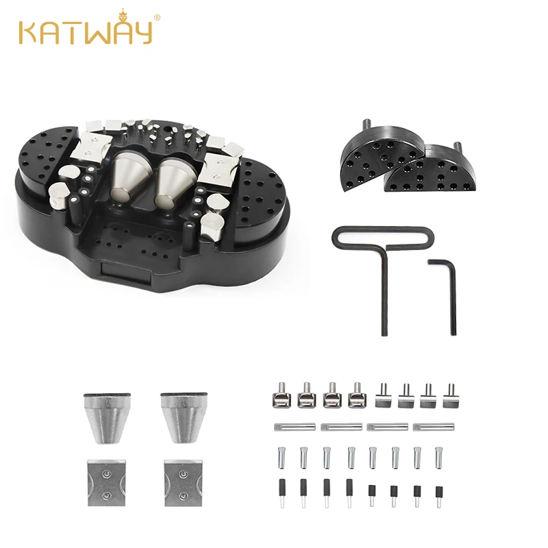 KATWAY 36 Pcs Big Vise Ball Accessory Jewelry Making 10 kg Engraving Block Fitting Spare Parts Carve Jeweler Tools HH-A03BP ﻿