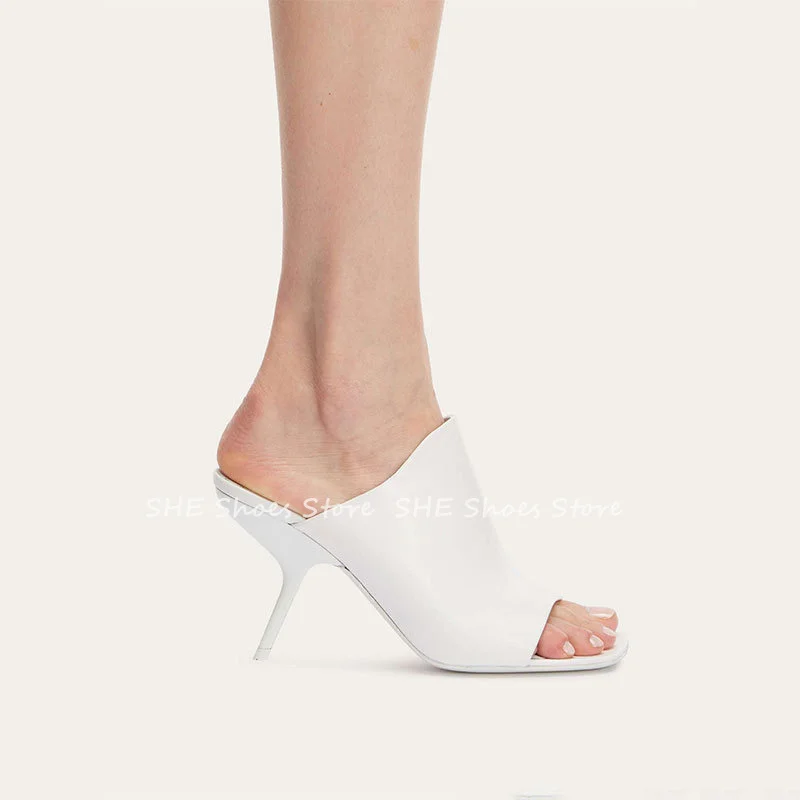 

Summer Peep Toe Wedges High Heel Women Sandals Patent Leather Mules Outside Large Size Ladies Slippers Gladiator