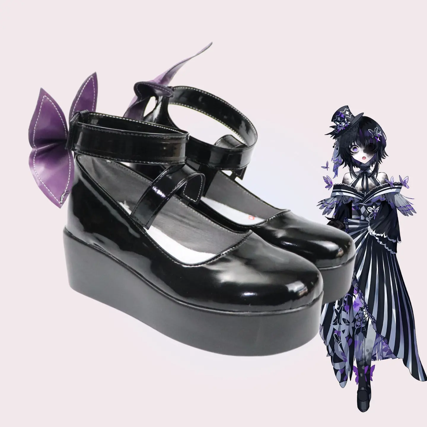 anime-magical-girl-witch-trials-‌-zapatos-de-cosplay-houshou-margo-botas-cortas-de-cuero-pu-negras-para-carnaval-de-halloween