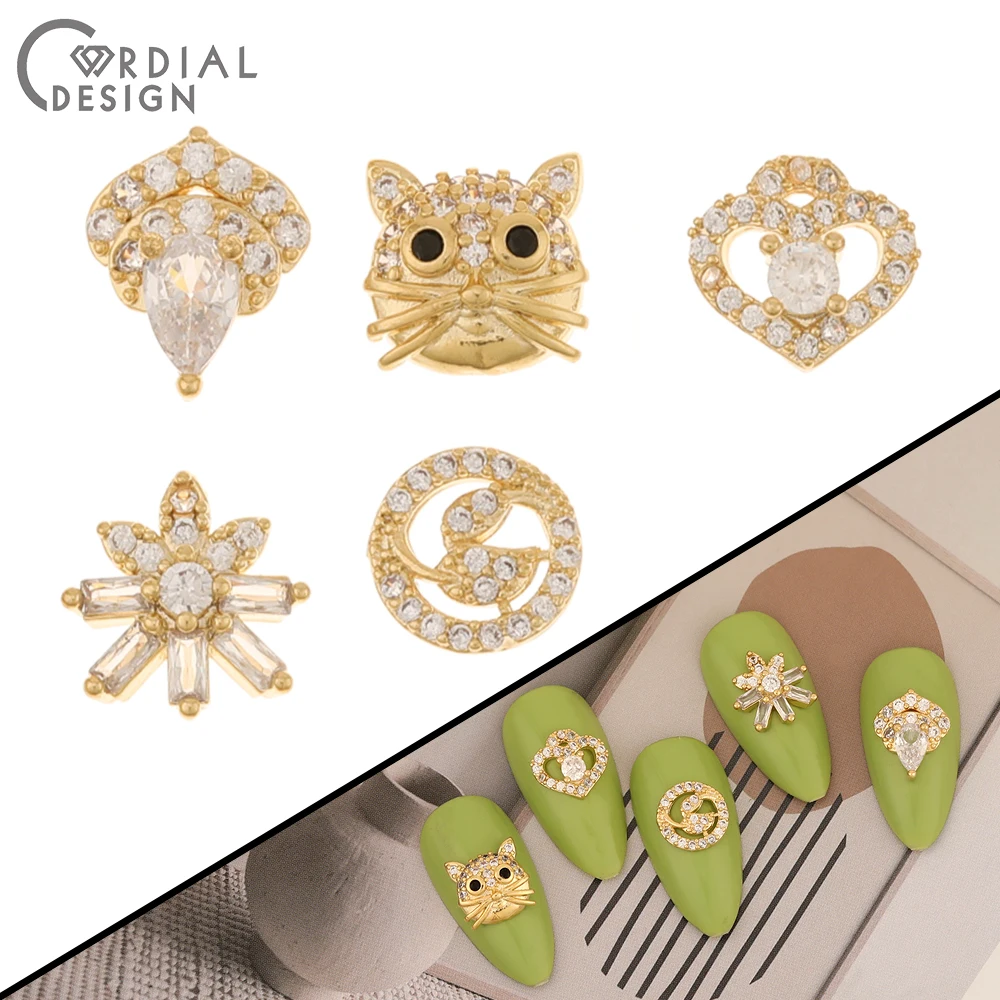 

Cordial Design 50 шт. DIY аксессуары для ногтей/кубический циркон/ювелирные изделия фурнитура и компоненты/разные формы/натуральное позолота