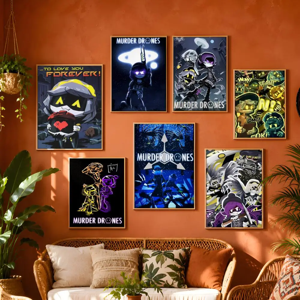 M-Murder Drones 1PC Luxury High Resolution Indoor Decor Guest Room Wrinkle Resistant Poster