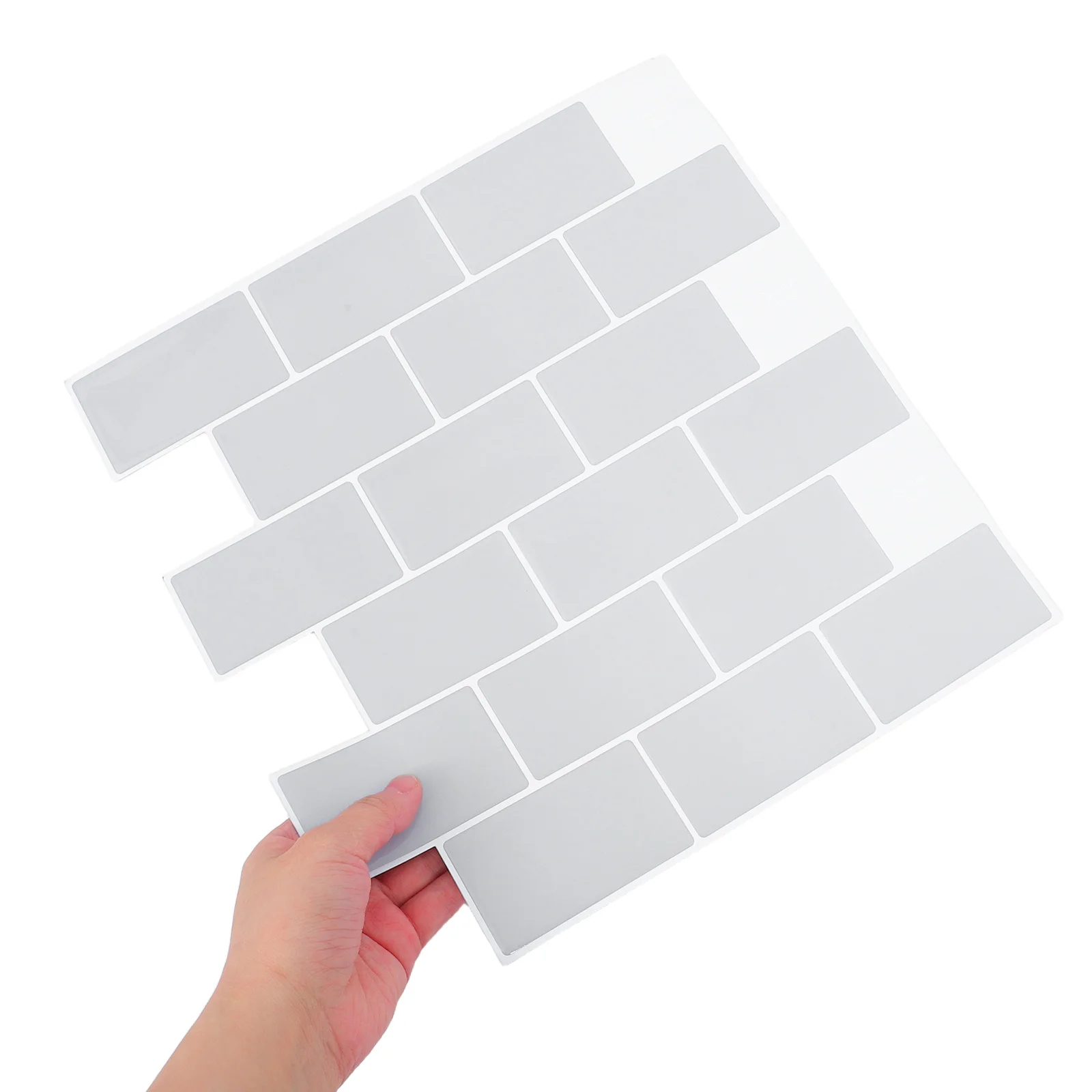 

3D Epoxy Wall Sticker Grey Subway Tile Look Waterproof Oil Proof Self Adhesive Kitchen Backsplash For Bathroom Laundry