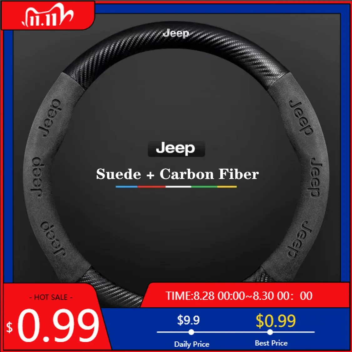 

Подстаканники Jeep Grand Cherokee Wrangler Renegade Patriot Commander Compass Wagoneer Gladiator из углеродного волокна, замша, рулевое управление автомобиля W