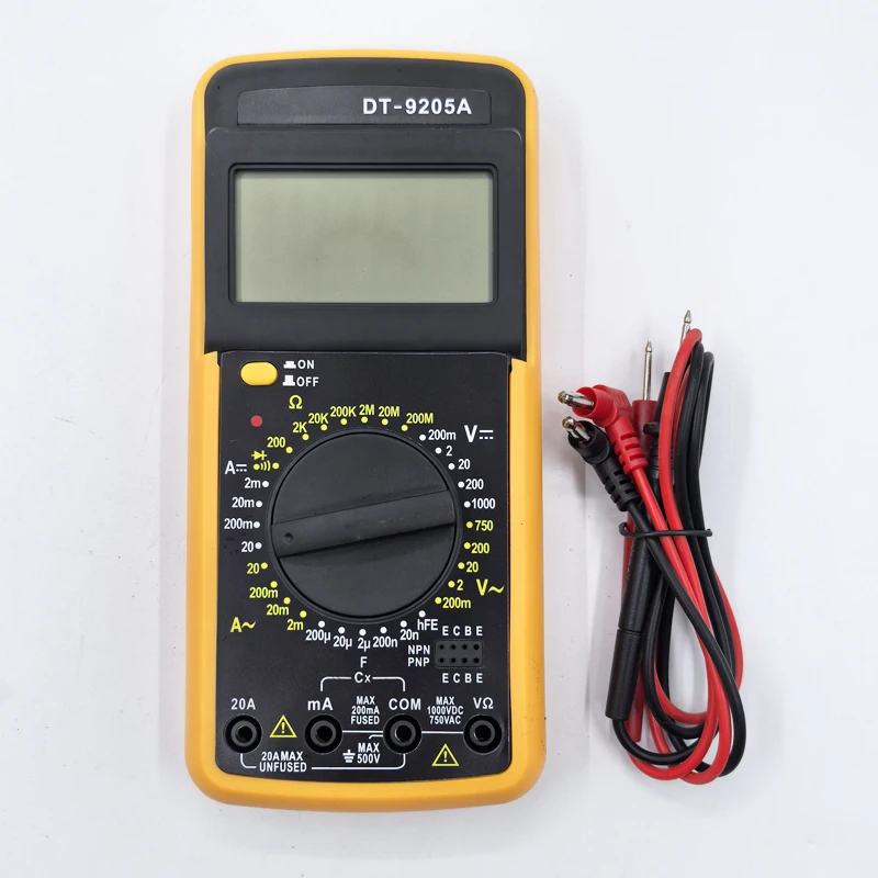Multímetro digital profissional – DMM para tensão CA/CC, corrente, capacitância de resistência e testador de amperímetro de voltímetro portátil hFE