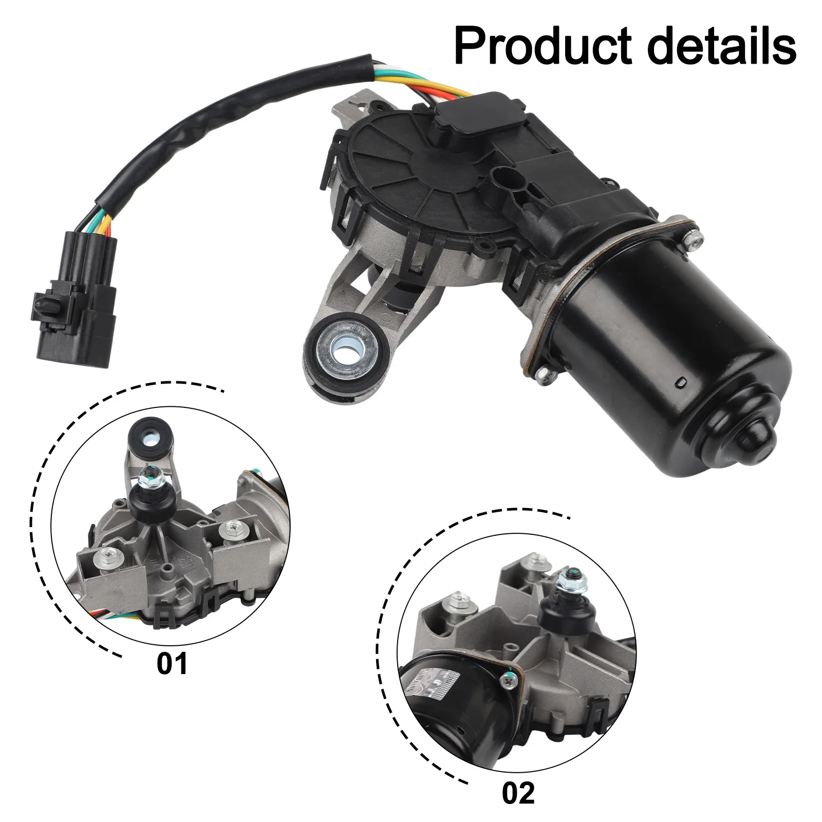 

Vehicle Maintenance Front Wiper Motor Car Windscreen Wiper Parts Accessory Wiper Motor For SsangYong ABS Material