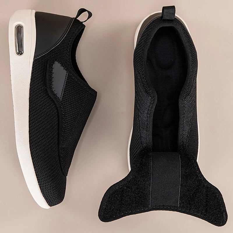 Open Shoes for Elderly Adjustable Diabetic Shoes Swollen Foot Fat Wide Hallux Valgus Bunion Orthopedics Thumb Eversion Men Women
