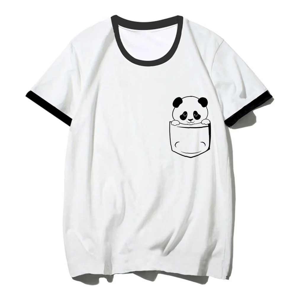 Panda t shirt women funny graphic harajuku Tee female y2k clothes