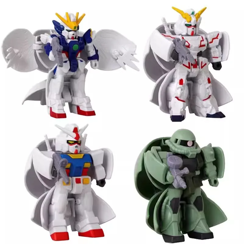 BANDAI Original Gashapon GUNDAM Zaku Unicorn Mobile Wing Change Haro Anime Action Figures Toys For Boys Girls Kids Gift Model