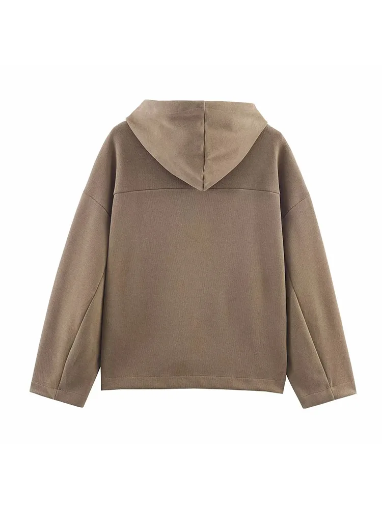 Pantaloni sportivi a maniche lunghe con cappuccio multiuso allentati girocollo da donna autunno inverno nuovo stile arrivi