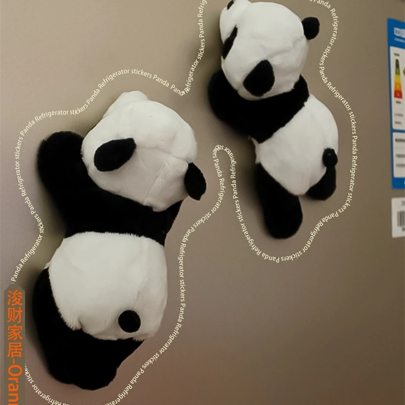 

Милая пушистая кукла панда магнитные наклейки на холодильник креативные магнитные наклейки на холодильник домашние декоративные украшения