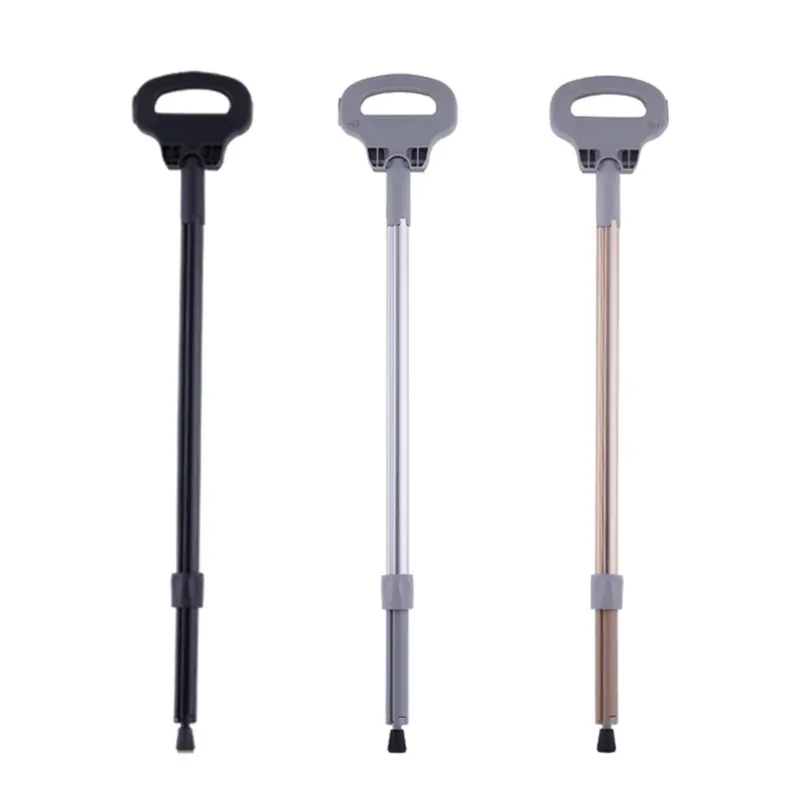 Multifunctional Trekking Poles Elderly Walking Cane Anti Skid Aluminium Alloy Portable Folding Cane Stool for Hiking Climbing