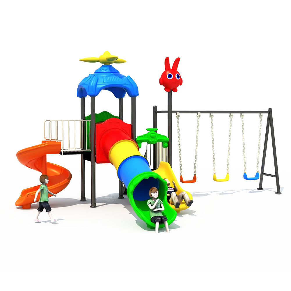 Boundless Playtime Medium-Sized 76 Pipes Kids Slides Outdoor Playground Equipment for Dynamic Play