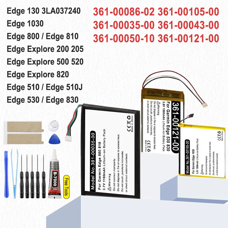 Premium Brand New Battery For Garmin Edge 130 3LA037240,1030 510 510J,800 810,Explore 520 820 520 500 200 Plus bicycle computer