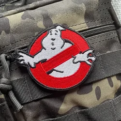 Ghost Busters Embroidered Patches on Cloth Hook&Loop Patch Horror Movie Morale Badge Ghostbuster Emblem Tactical Bag Accessories