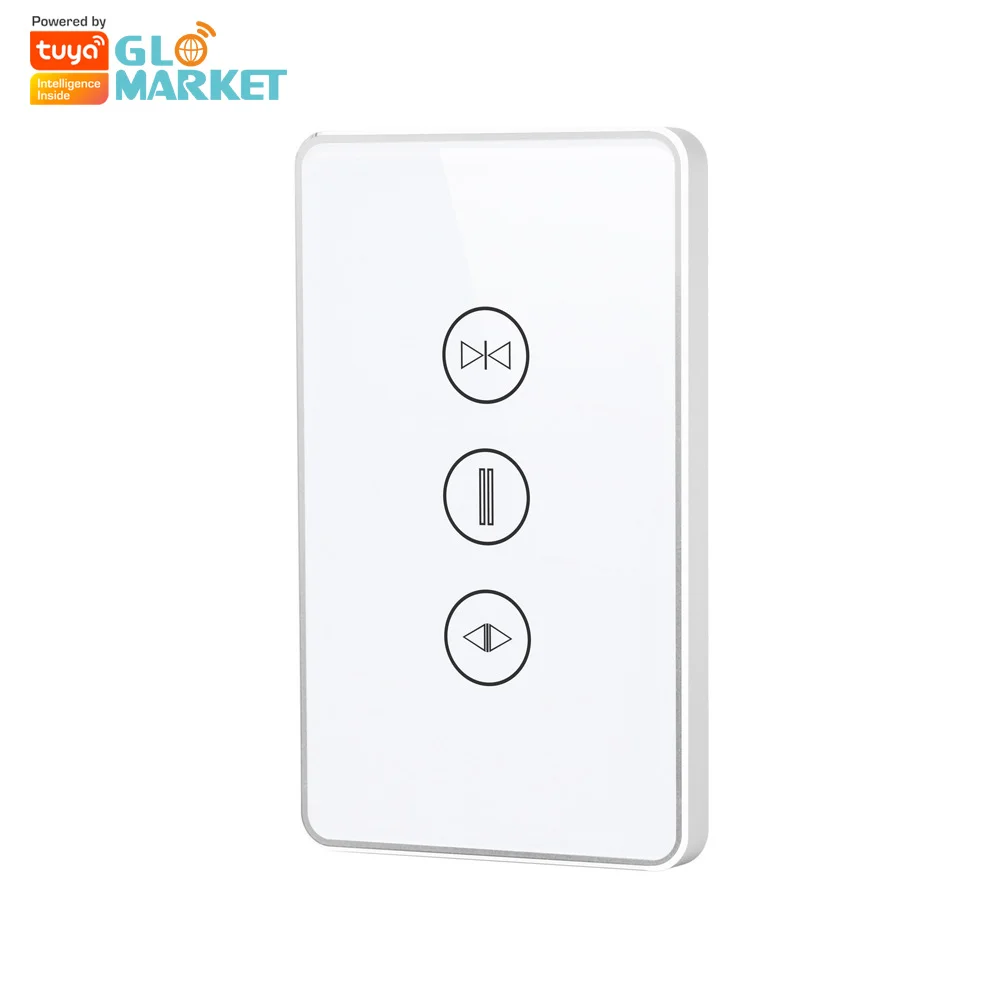 Glomarket Standard USA Design unico Pannello in vetro Tenda WiFi Smart Switch Tuya APP Telecomando Wifi Smart Shutter Switch