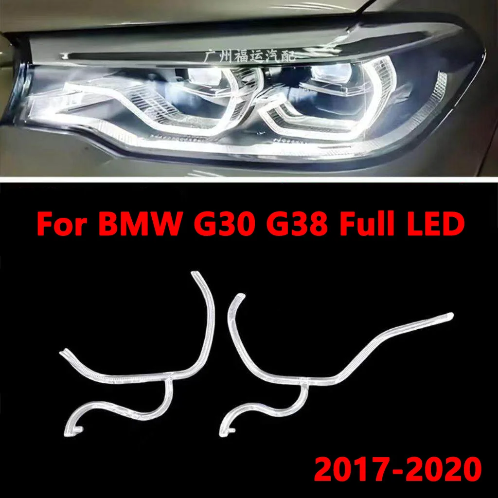 

Car DRL Headlight Light Guide Strip Daytime Running Light Tube Bar Angel Eye Fit For BMW 5 Series G30 G38 LCI 2017-2020