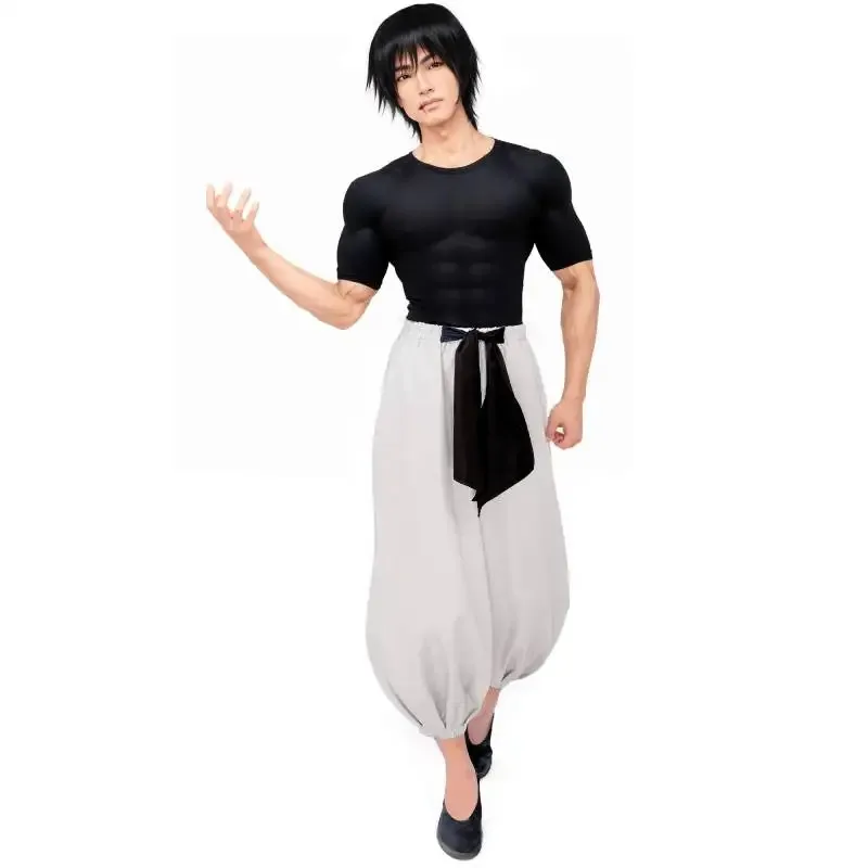 DAZCOS Cosplay Haori Jacke Männer mit Schal Satoru Kostüm Erwachsene Outfits Japan Kimono Comic-Con Karneval Kleidung gh;0