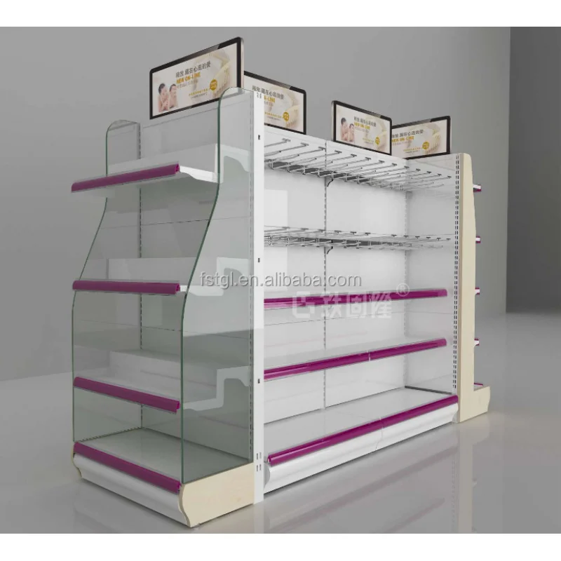 (customized)Cosmetics shop display equipment, product display cabinet with light, Skin care products display counter