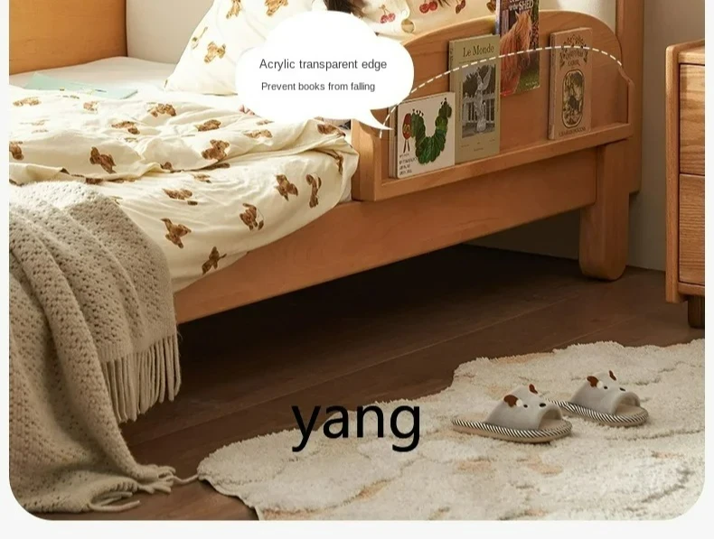 LTT  Solid Wood Children's Bed Princess Bed Beech Soft Pack Bed