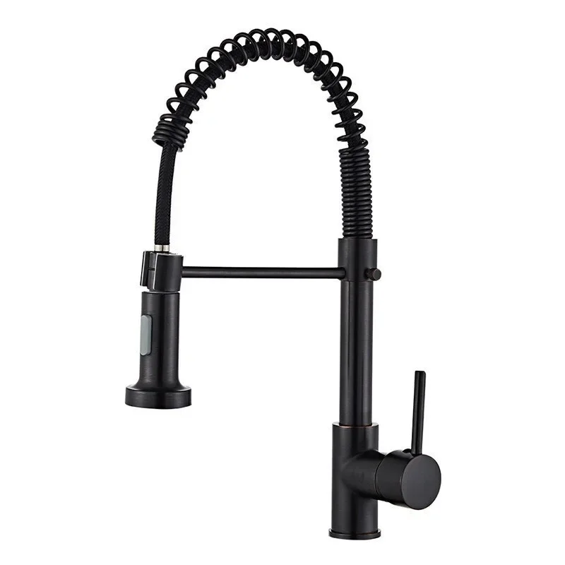 

Kitchen Pull Down Spring Sink Faucet 360 Rotation Hot Cold Mixer Tap