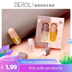 DEROL Lip Plumper Set Lip Plumper and Lip Care Gloss Can make the lips Fuller And Maximizer Lip Plumper Fuller Enhancer Oil