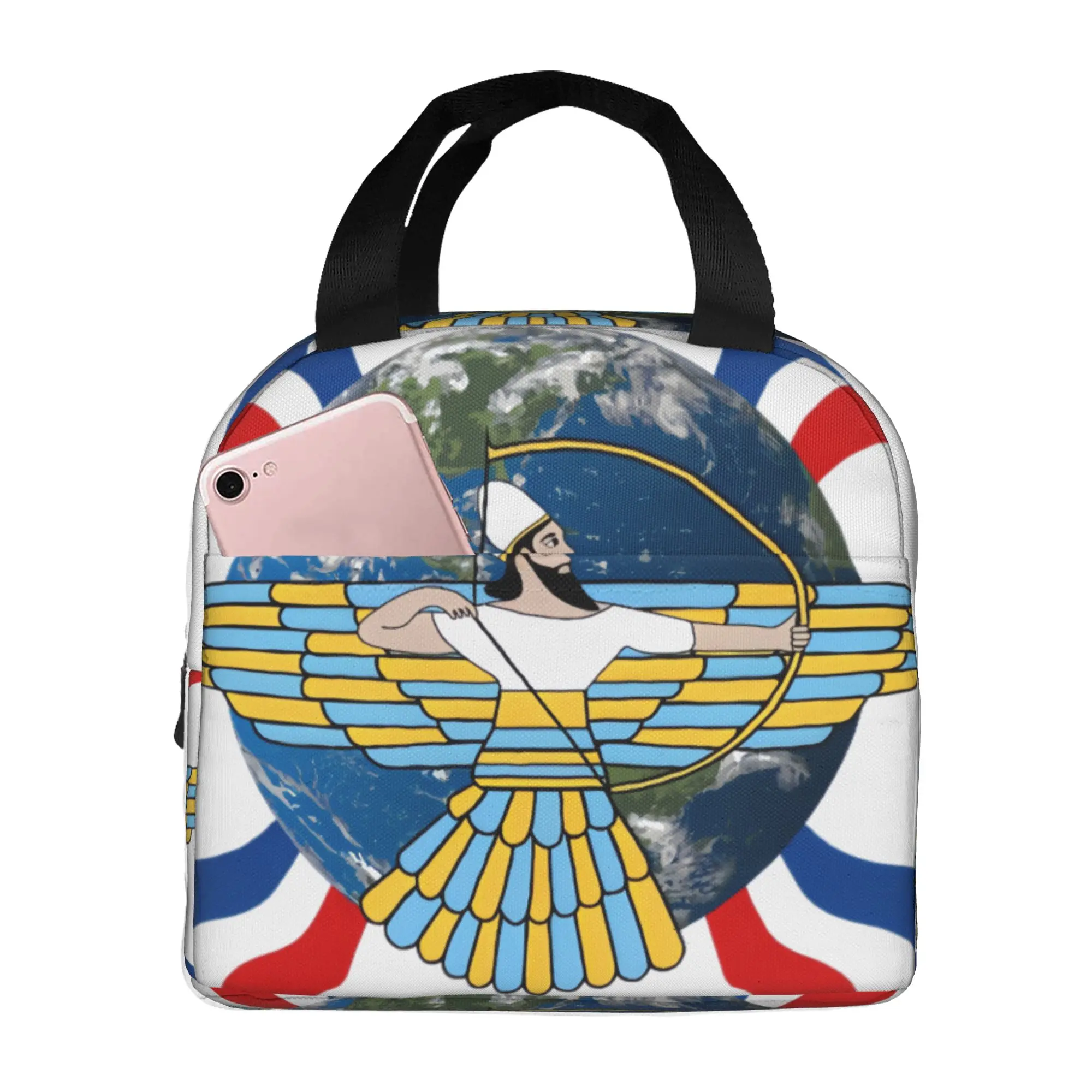 Assyrian Ashuraya Flag Assyria Empire Ator  Lunch Bag Women  Cooler Warm Insulated Lunch Box for Adult Office