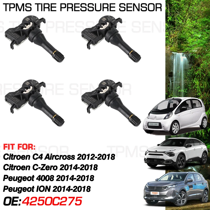 

4250C275 For Citroen C4 Aircross 2012-2018 Peugeot 4008 Peugeot ION Citroen C-Zero 2014-2018 433MHz Tire Pressure Monitor Parts