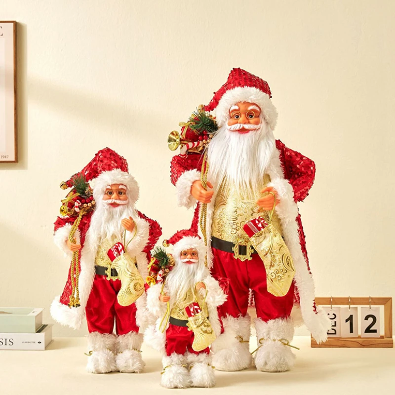 

60cm Santa Claus doll New Product Standing 2023 Navidad Home Decorations Christmas Trees Decorations Party Supplies Home Decor