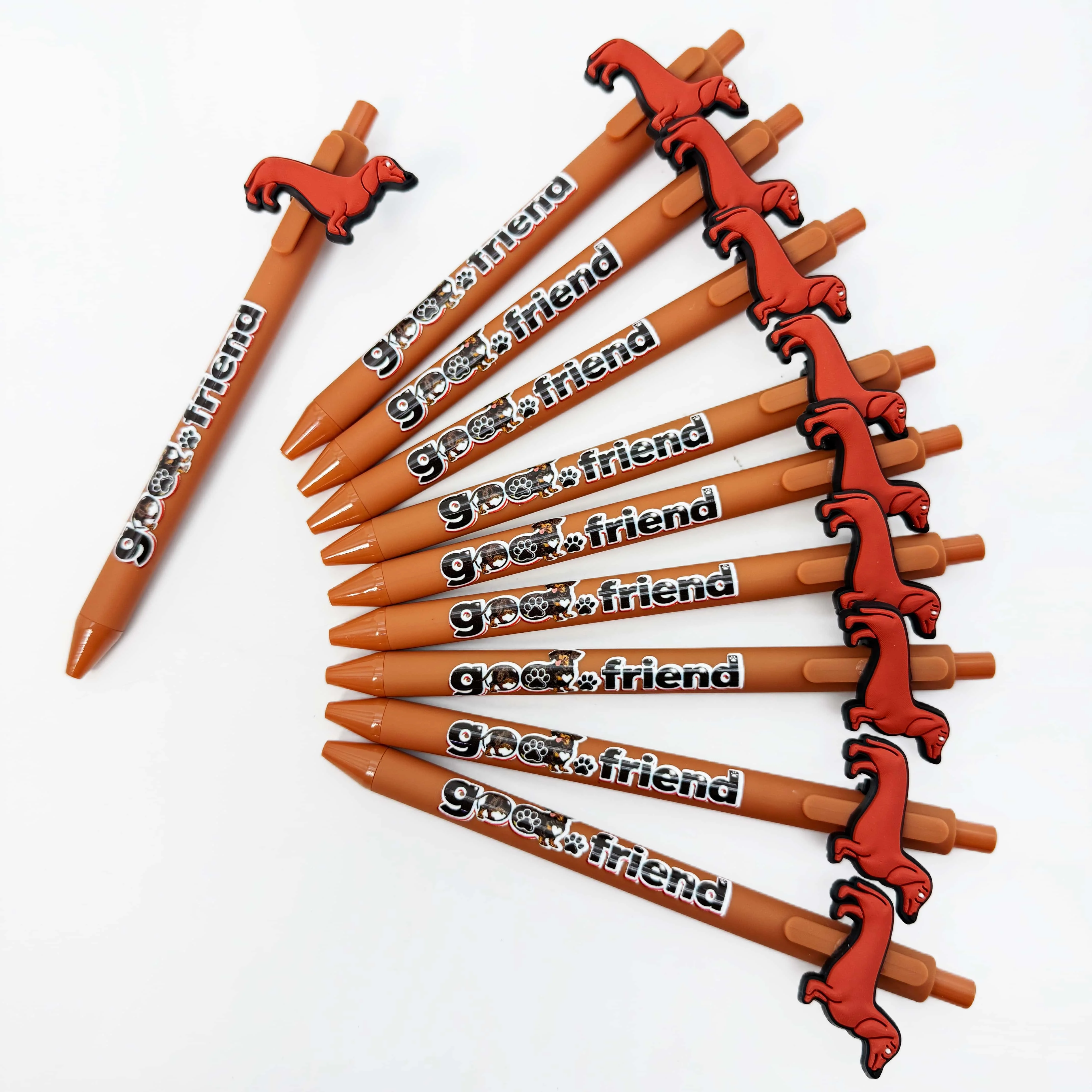 12 قطعة/24 قطعة كلب قلم حبر جاف الكلب موضوع الصحافة قلم حبر جاف طالب توقيع هدية القلم #3