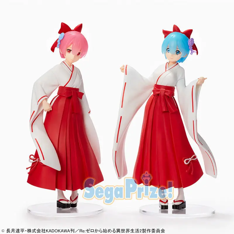 Oryginalne Anime Re:Zero Starting Life in Another World Rem&Ram Wiedźma STYLE Figurka Akcji Ozdoby na Biurko Model Kolekcjonerski