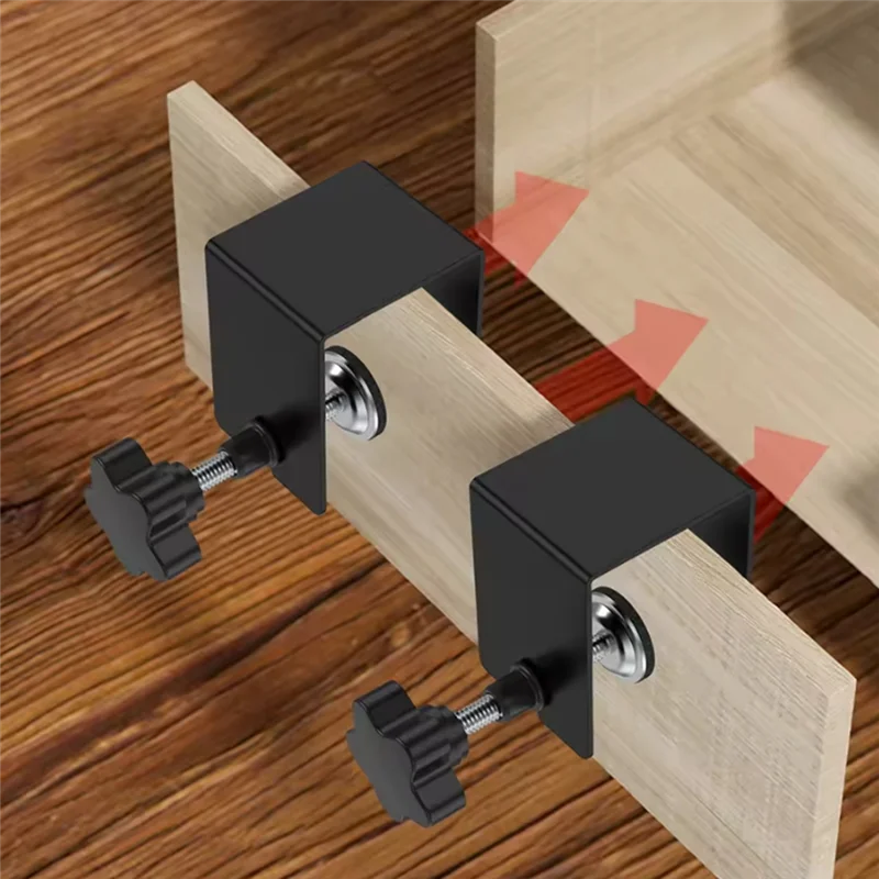 ABGR-4Pcs braçadeira de instalação do armário ajustável gaveta de aço inoxidável fixação clipe ferramenta braçadeira para trabalhar madeira