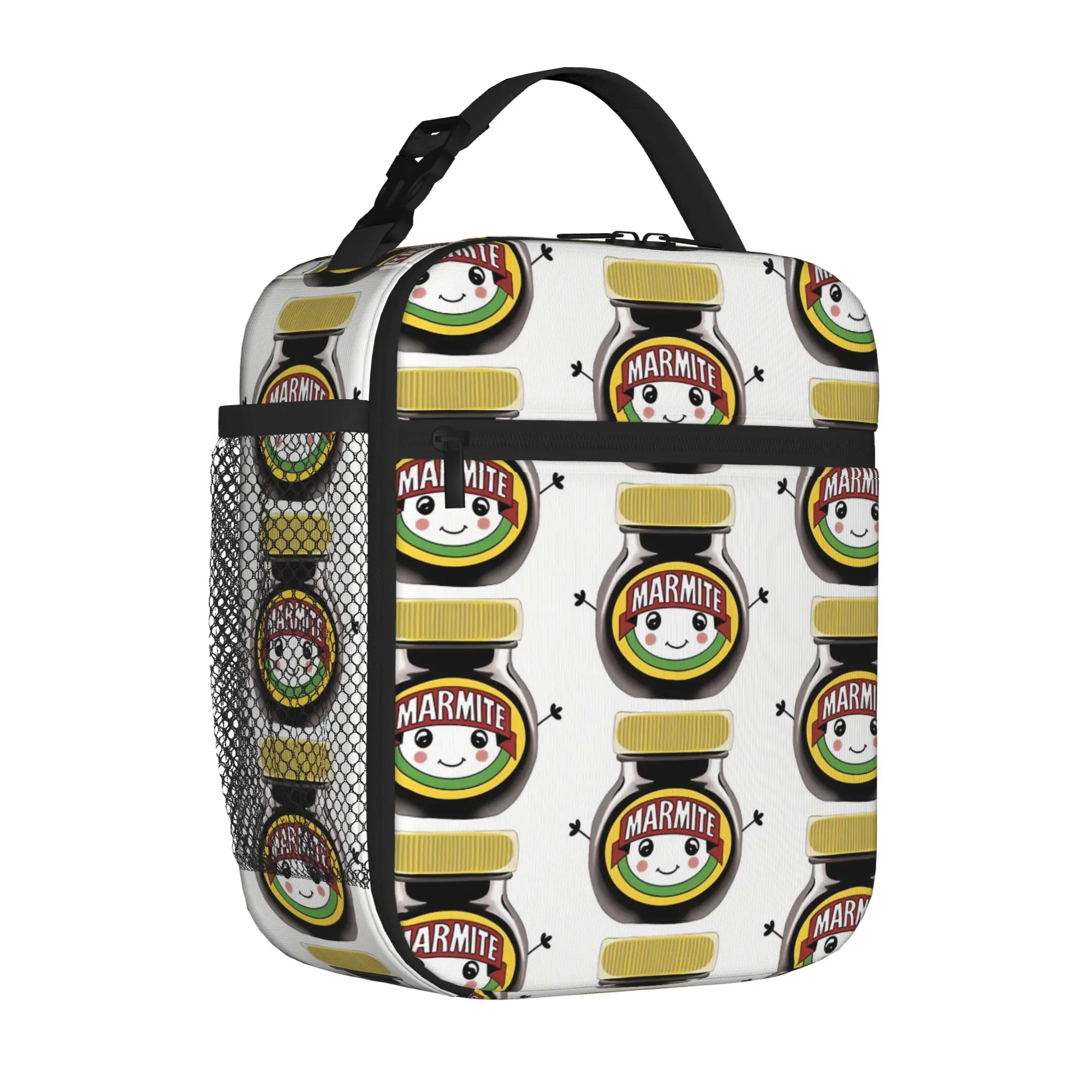 1 Piece Zipper Closure dark spread Storage Bag Pocket Marmite School Lunch Food Box Reusable For Lunch Food Bag