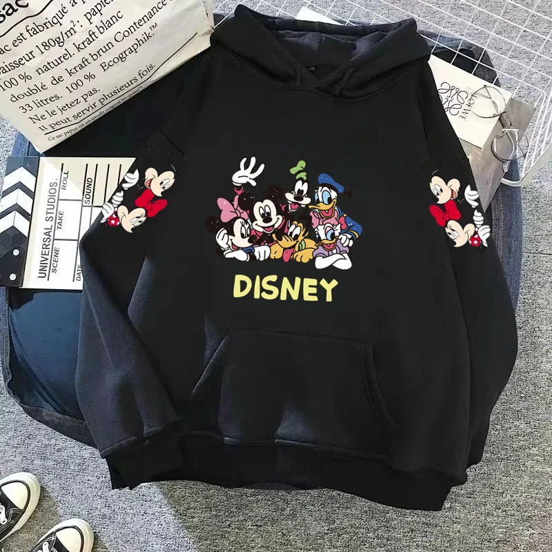 Mickey Minnie Mouse Hoodie Women\'s Autumn/Winter Coat Hoodies Sweatshirt Disney Hoodie Woman Clothing Long Sleeve Sweatshirts