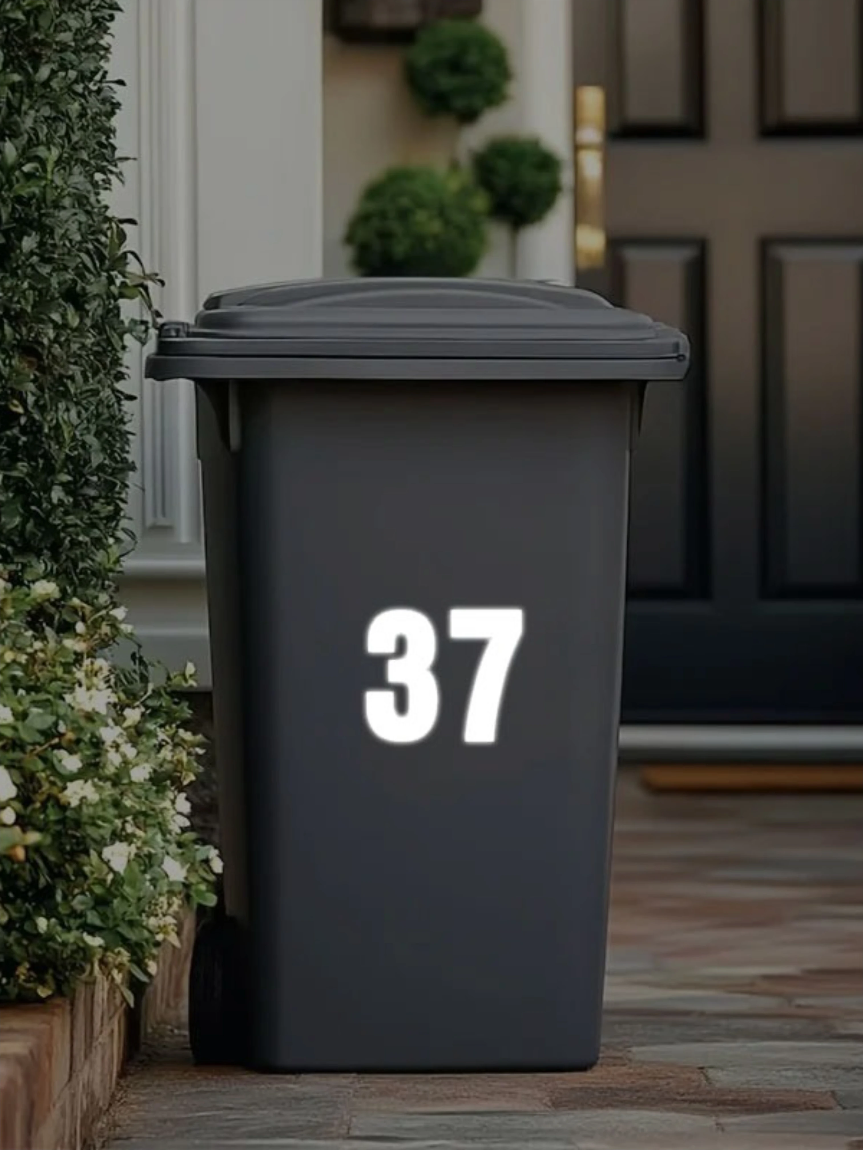 3 stks/vel 0 Tot 9 Nummer Reflecterende Bin Stickers Waterdicht voor Dumpster Garage Kantoor Parkeren zelfklevende Vinyl Decals - afbeelding 2
