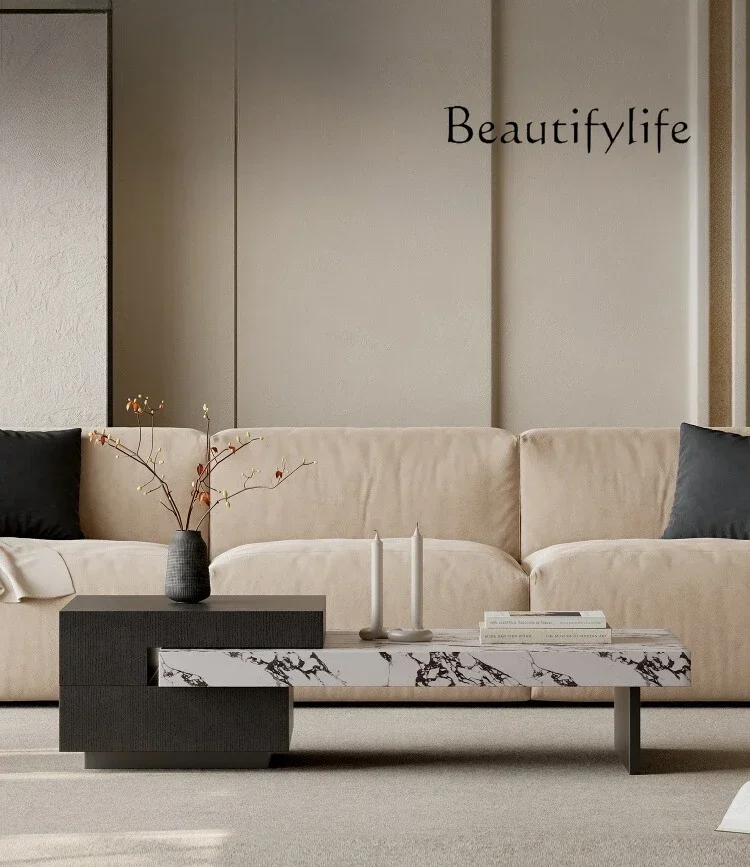 

O Прямоугольный телескопический журнальный столик для гостиной, новый современный простой легкий роскошный журнальный столик для гостиной, дома