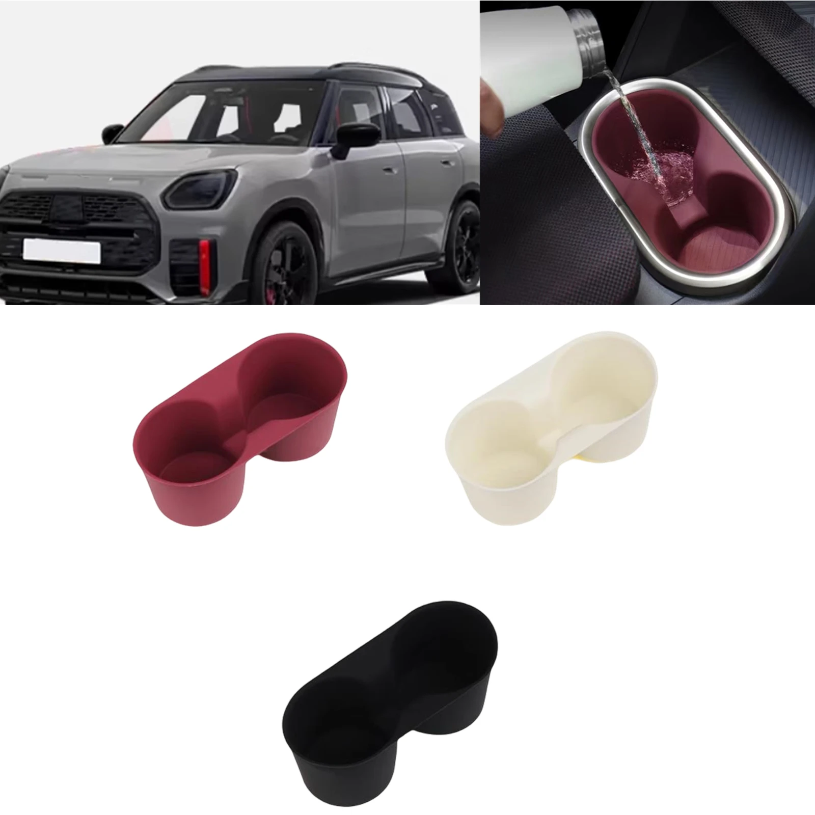 

Pop Center Console Water Drinks Cup Holder Insert For BMW MINI U25 Countryman 2024-2025
