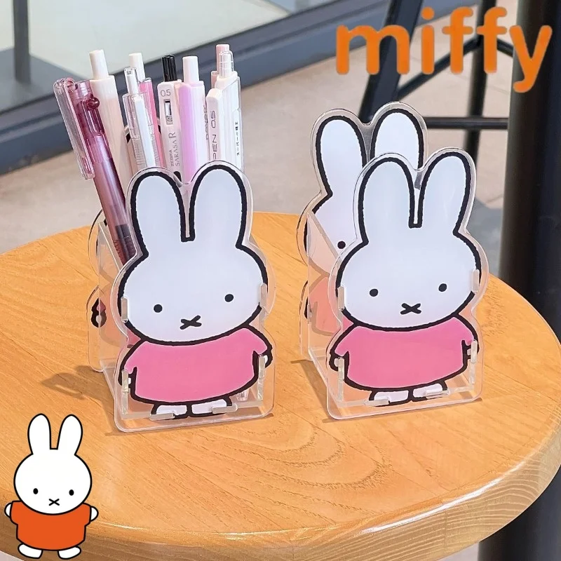 Nueva Caja Organizadora de Brochas de Maquillaje con Diseño de Miffy, Linda y Creativa, Decorativa y Personalizada para Escritorio, Portaplumas