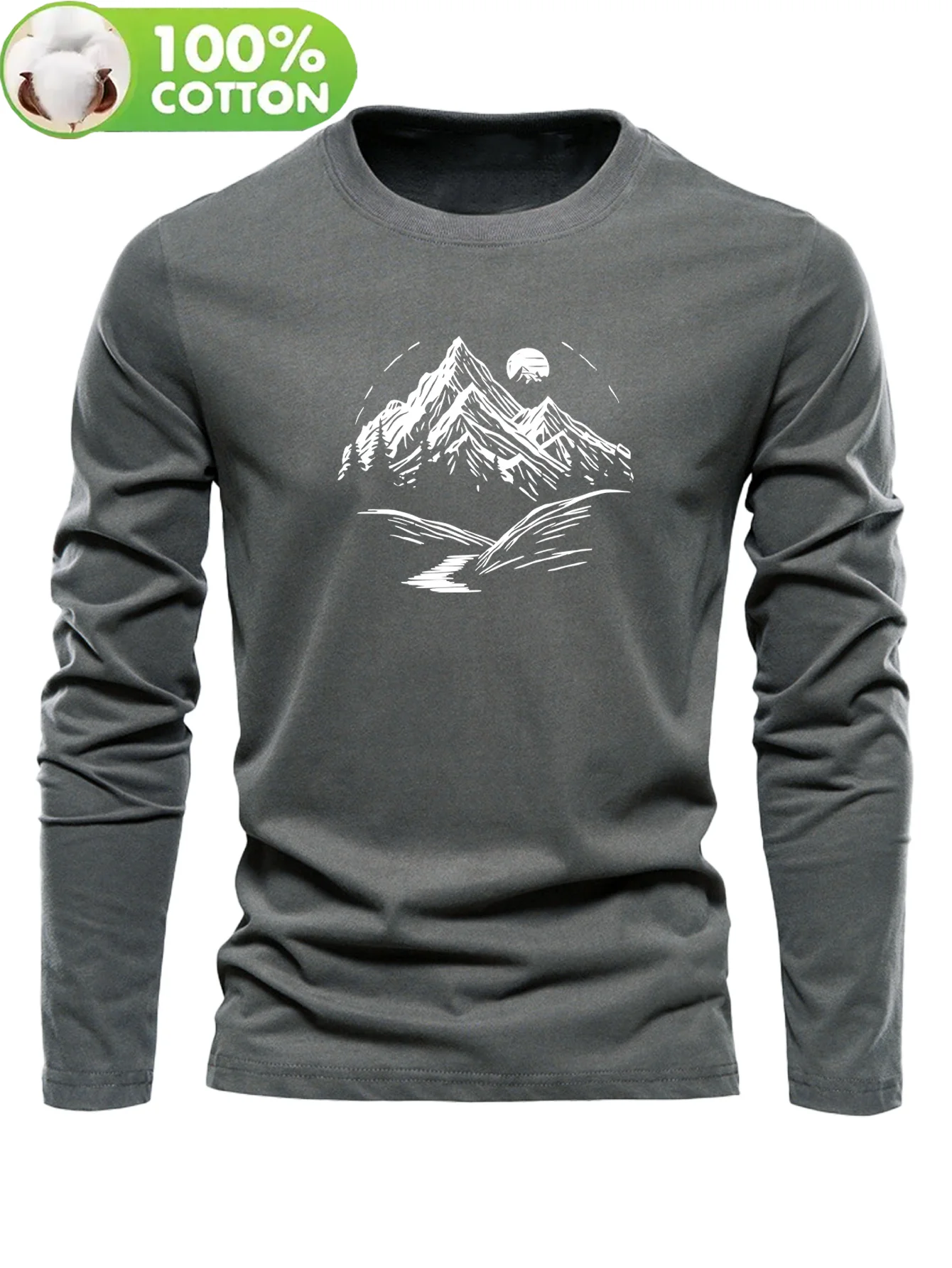 Men's 100% pure cotton loose and comfortable casual sports m