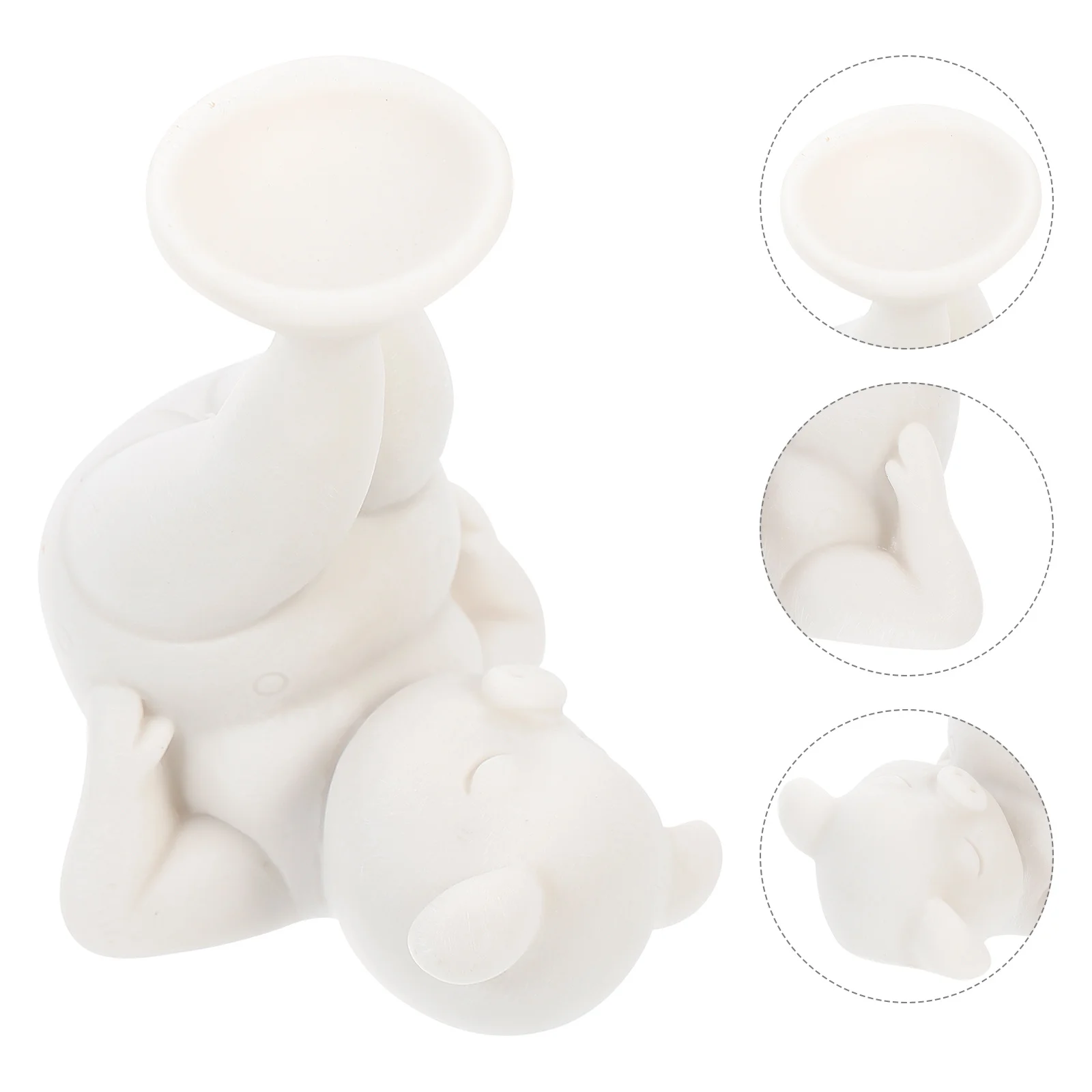 

Piggy Resin Statue Crystal Sphere Display Resin Desktop Decoration Glass Globe Support Piggy Sculpture