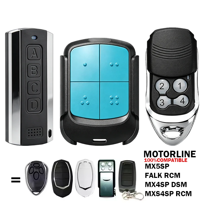 For MOTORLINE FALK RCM Garage Remote Control and MX4SP DSM MXS4SP RCM MX5SP Electric Gate Opener Rolling