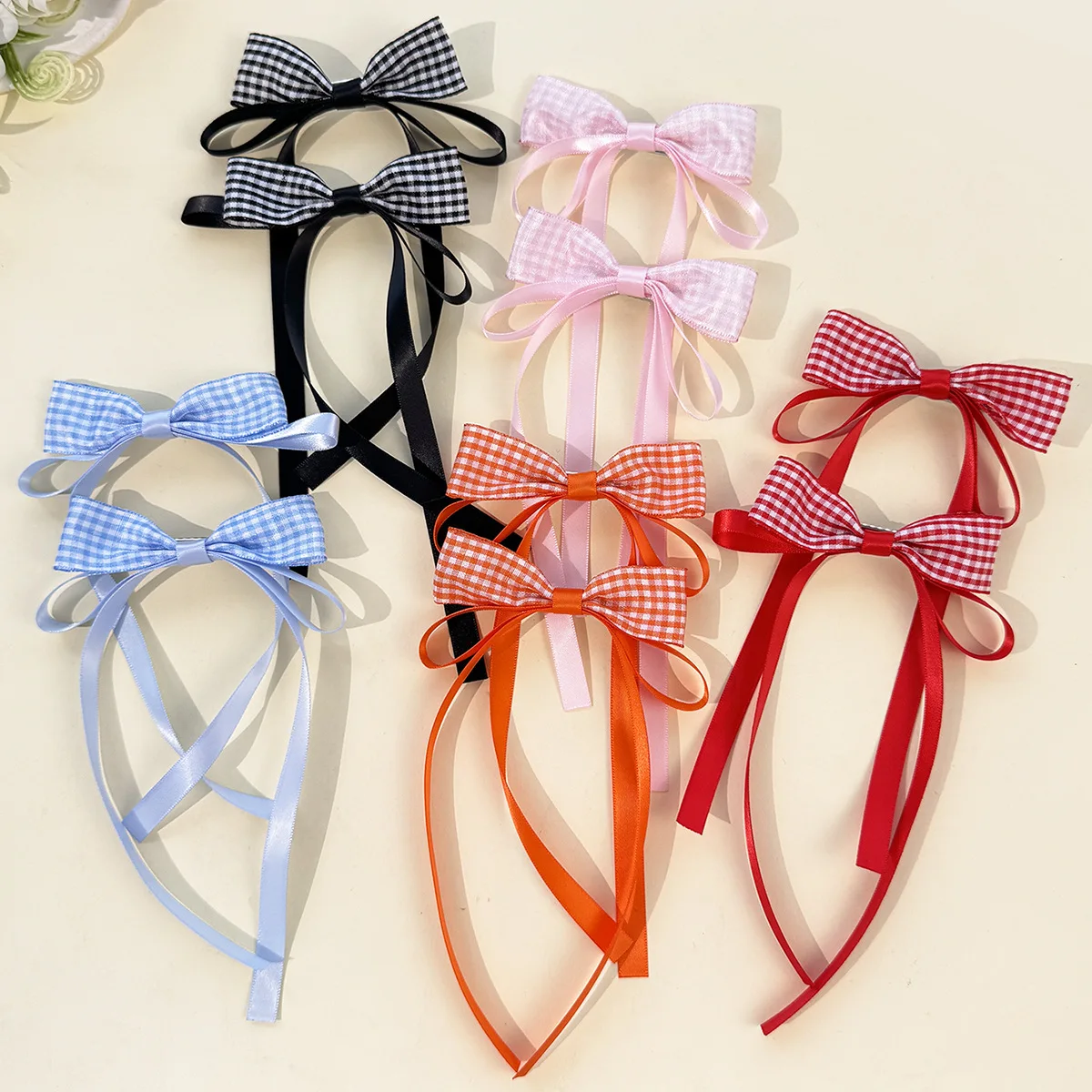 50pc-tartan-bow-hair-clips-33-inch-plaid-long-tassel-barrettes-college-style-hairgrips-hairpins-for-women-girls-kids-headwear