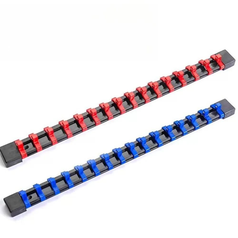1/4 3/8 1/2 ABS Socket Organizer Holder Trays Universal Hex Socket Bit Storage Rack Sliding Stand Sleeve Rail Rack Tool