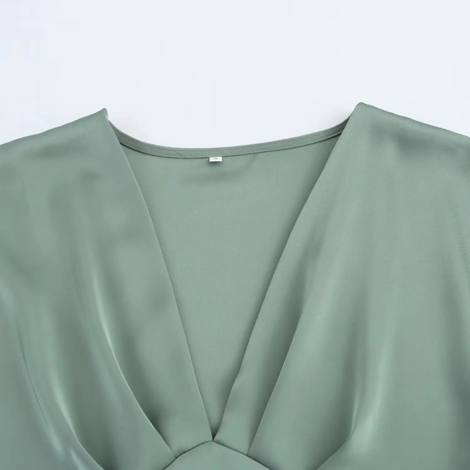 2025年夏新作 レディース エレガント セクシー Vネック シルクサテン風 ミディ丈ワンピース プロム パーティー 無地 ロングドレス