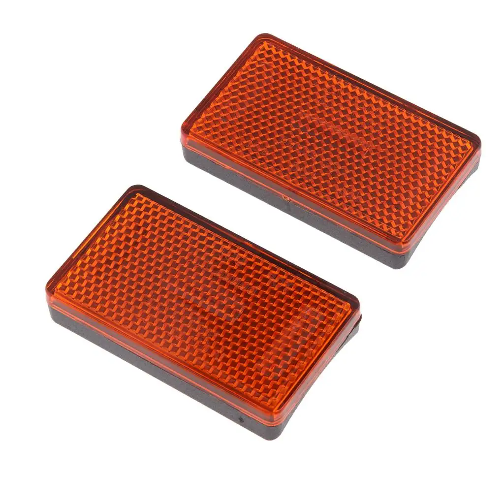 Réflecteurs de fourche avant rectangulaires pour moto, ambre, vélo RL D343