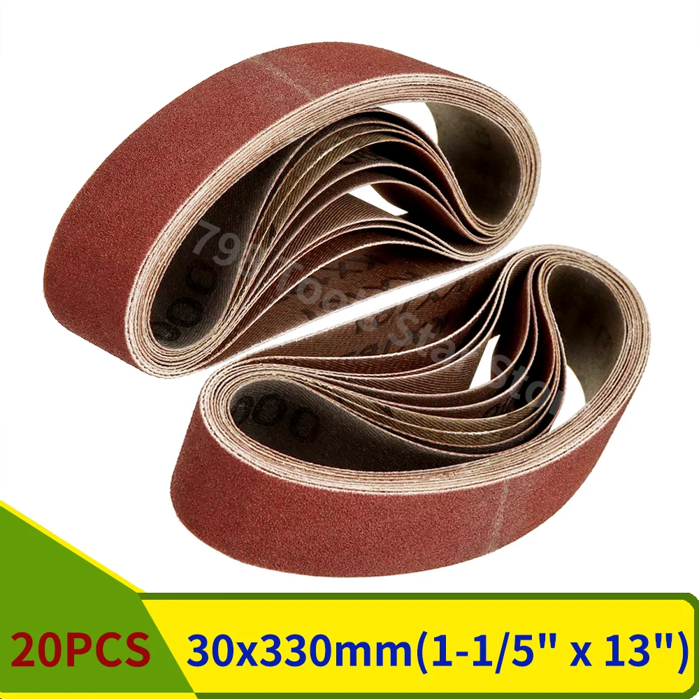 

20PCS 330*30mm Sanding Belts 40-1000 Grits Wood Soft Metal Polishing Sandpaper Abrasive Bands For Belt Sander Abrasive Tool