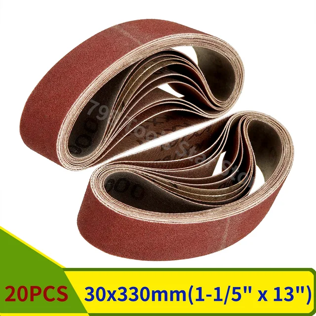 20 sztuk 330*30mm pasy szlifierskie 40-1000 grys drewno miękki metal papier ścierny do polerowania taśmy ścierne do szlifierki taśmowej narzędzie ścierne