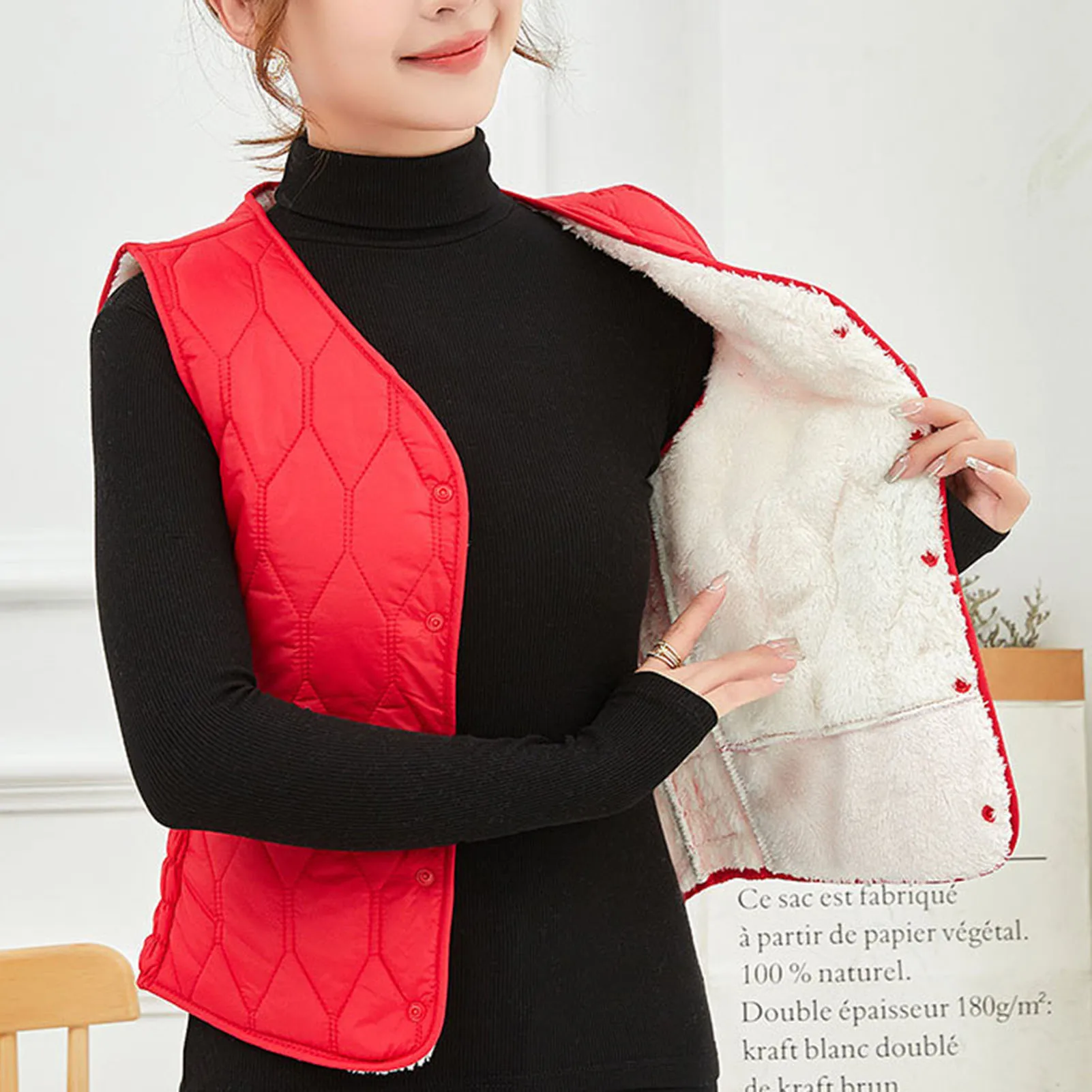 Winter Kasjmier Vest Dames Capuchon Dik Mouwloos Jasje Casual Losse Padde Vest Effen Warm Vest Met Pocket Chaleco Mujer