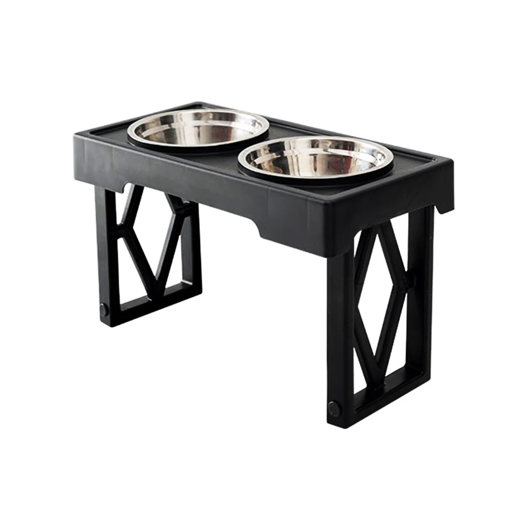 

Elevated Dog Feeder Dogs Bowls Adjustable Raised Stand with Double Stainless Steel Food Water Bowls for Small Medium Large Dogs