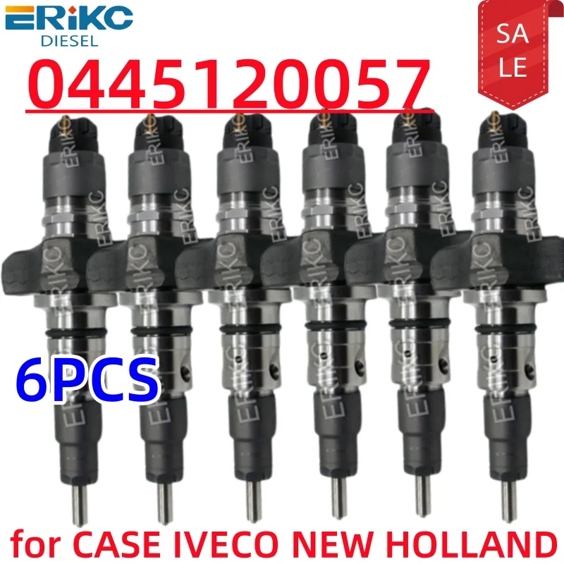 

Комплект из 6 дизельных форсунок 0445120057 (0445 120 057, 0 445 120 057) для CASE IVECO NEW HOLLAND 2854608 504091505