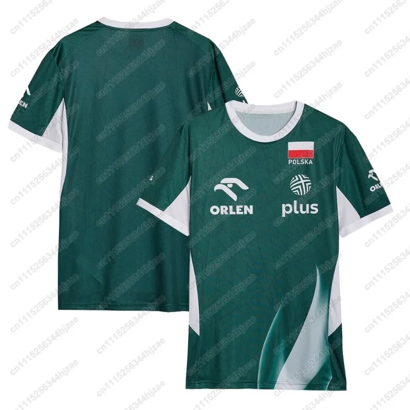 Polish Men's Volleyball National Team Fan Commemorative T-shirt Family Matching Sleeve Soccer Jersey Quick Dry Top Fan Tees
